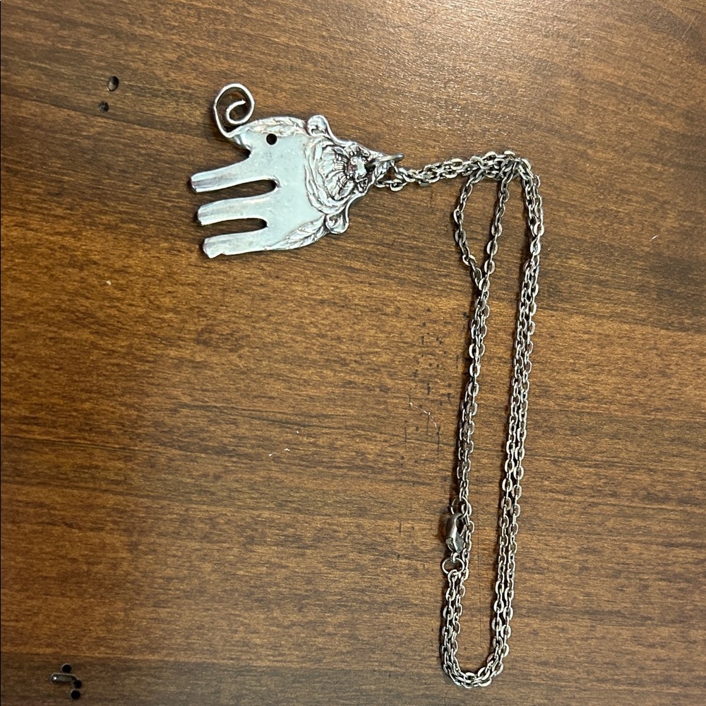Silver Hand Pendant Necklace